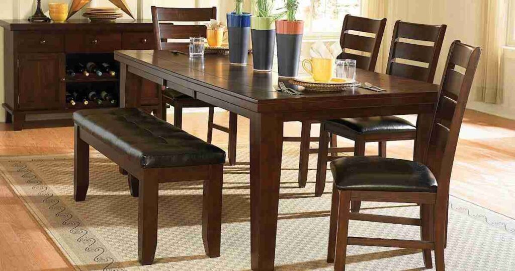 A small dining table