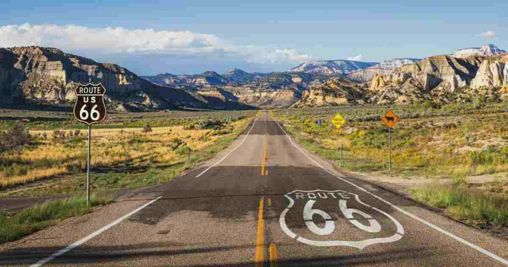A section of Route 66 highway