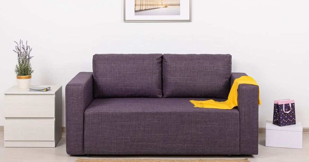 A small sofa or loveseat
