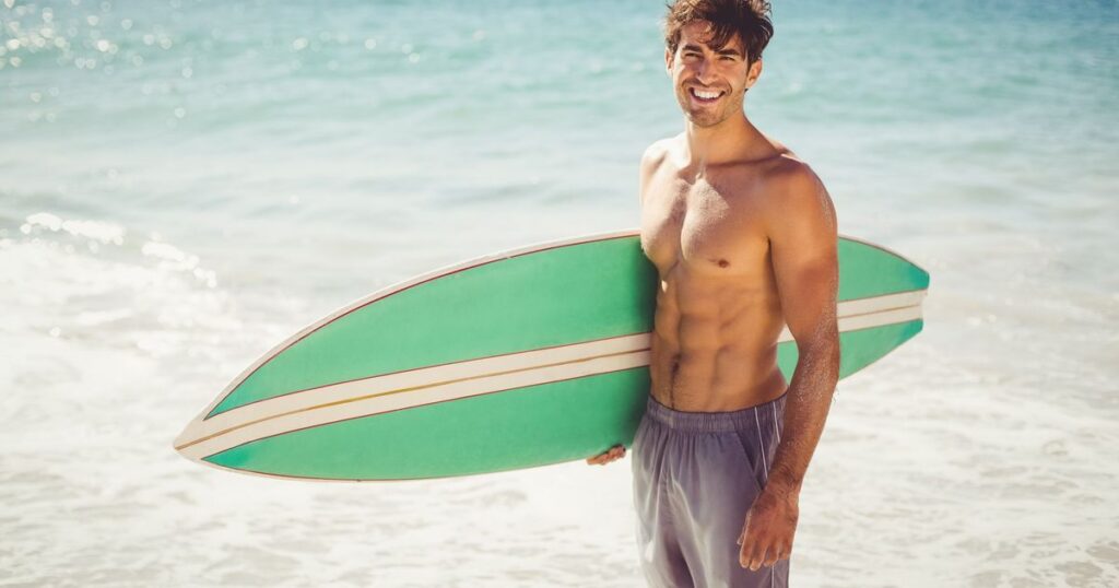 A surfboard (shortboard style)