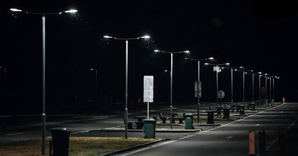 Row of Streetlights